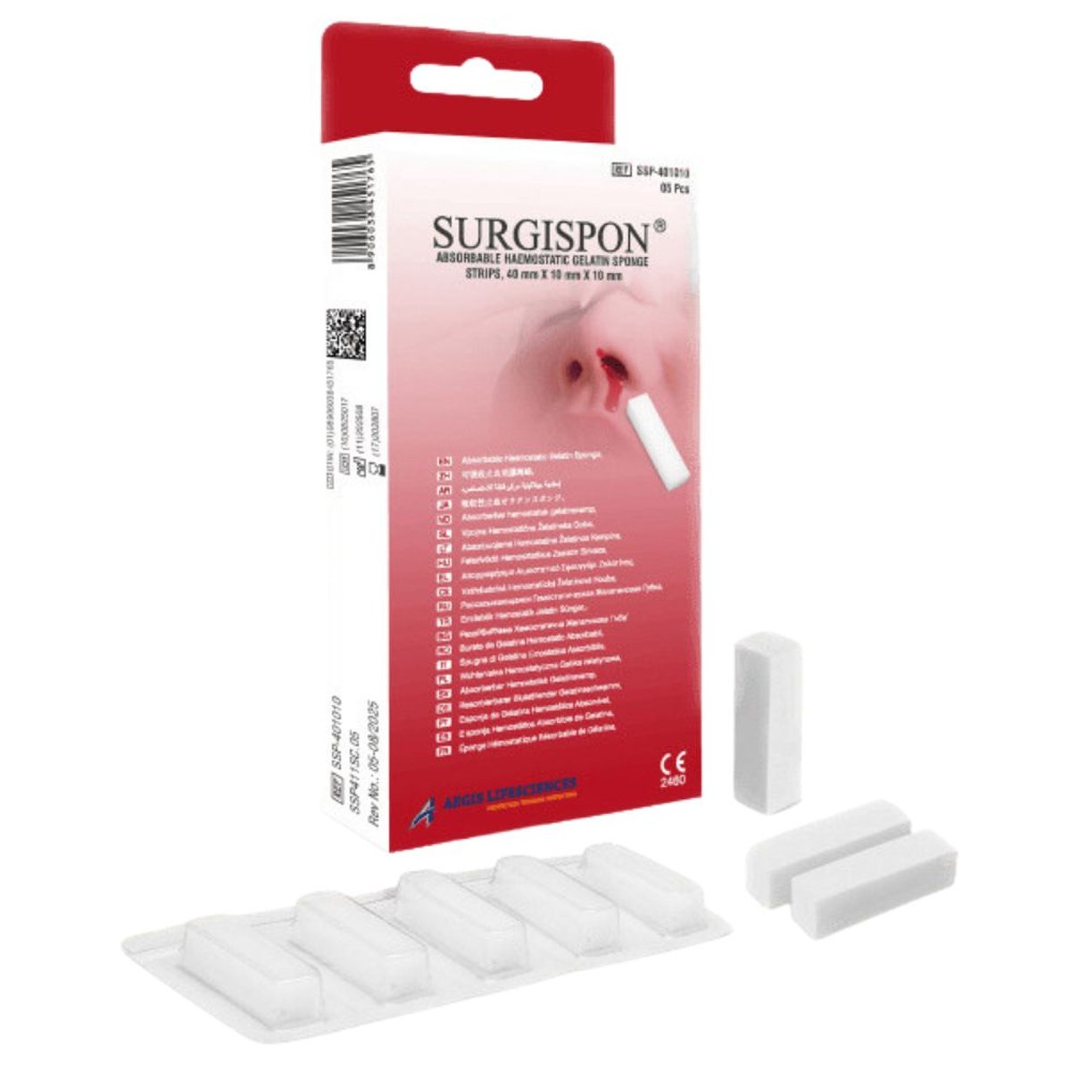Surgispon nasal strips 40x10x10mm 5ks