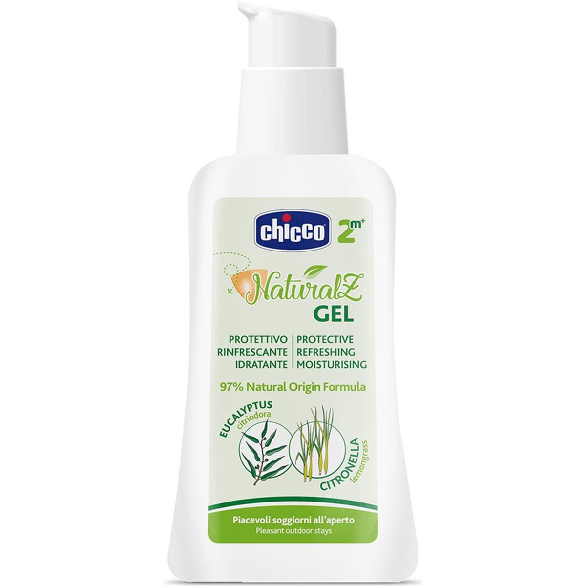 Chicco NaturalZ Protective & Refreshing Gel ochranný gel proti komárům 2 m+ 60 ml