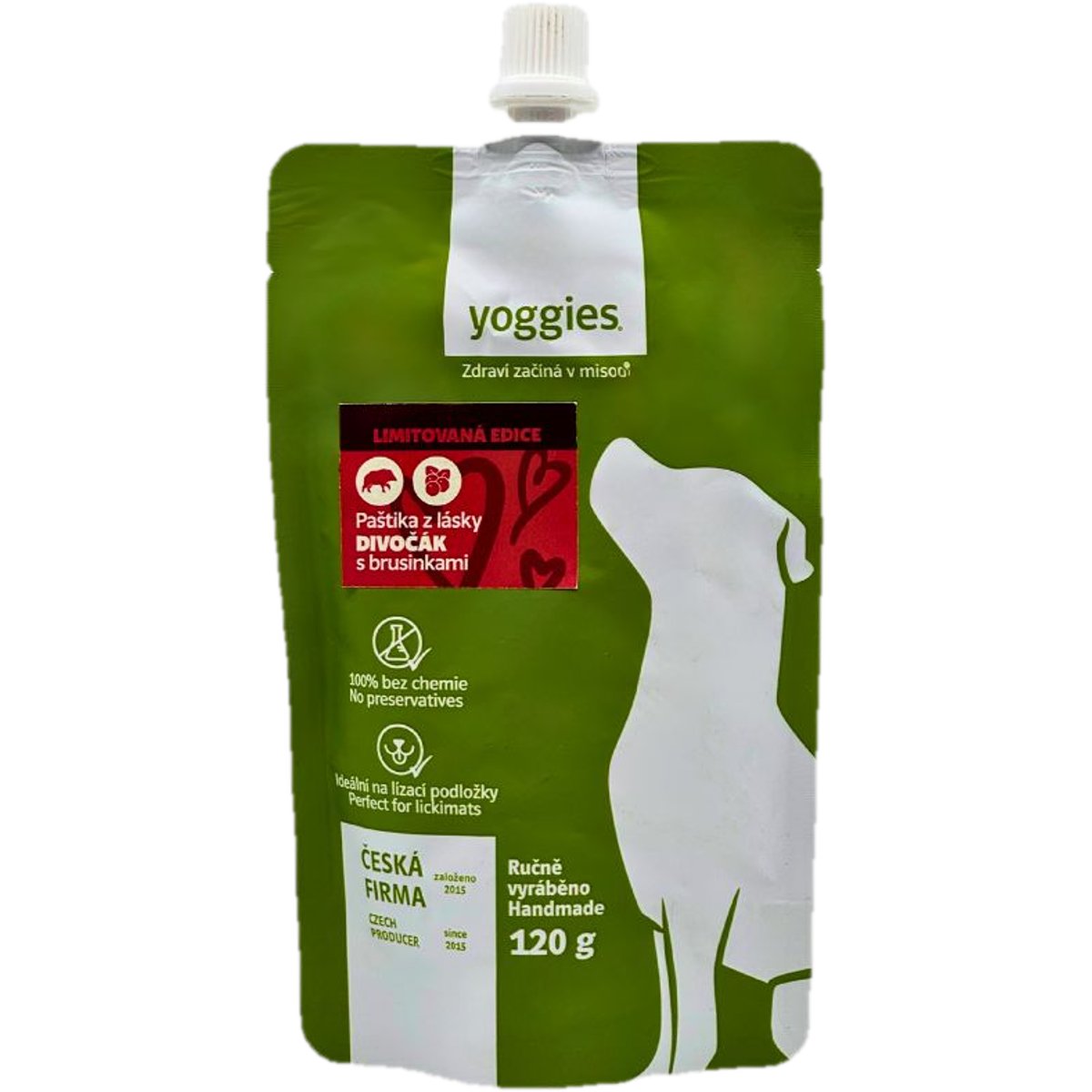 Yoggies Paštika s divočákem a brusinkami pro psy