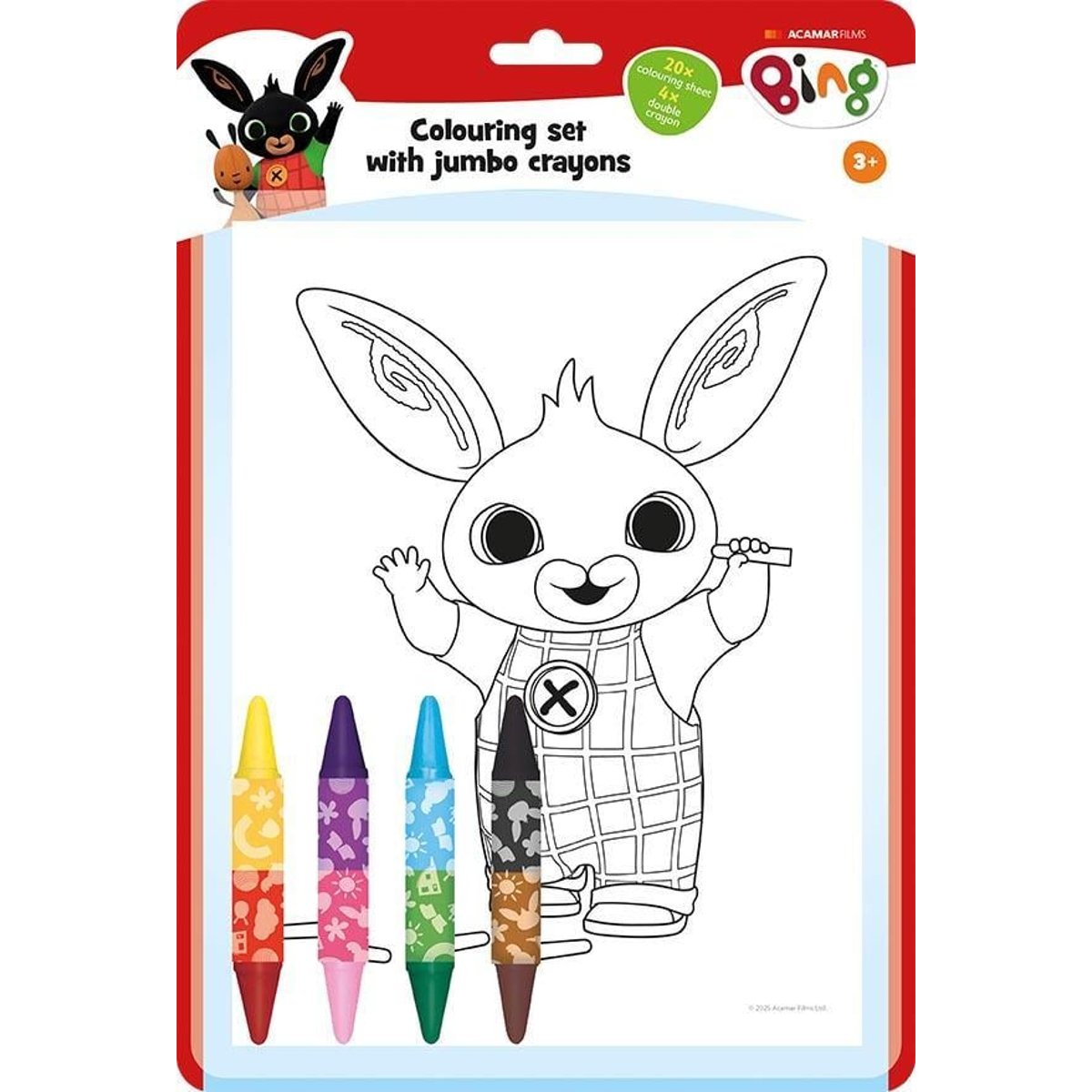 Omalovánkový set s oboustrannými voskovkami Bing