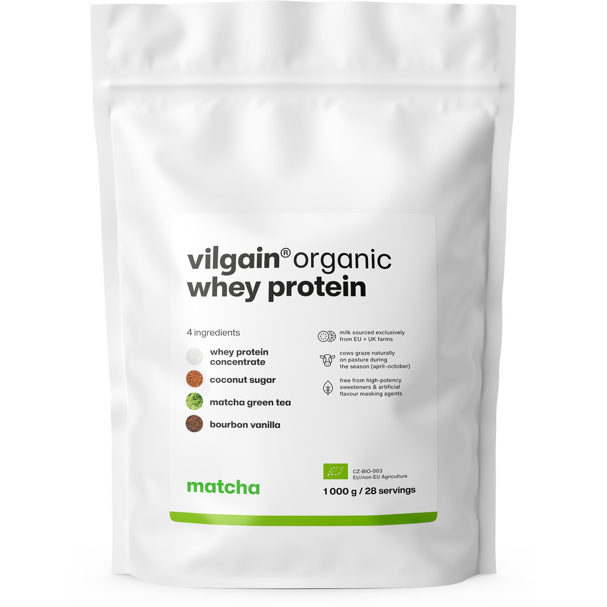 Vilgain Organic Whey Protein matcha