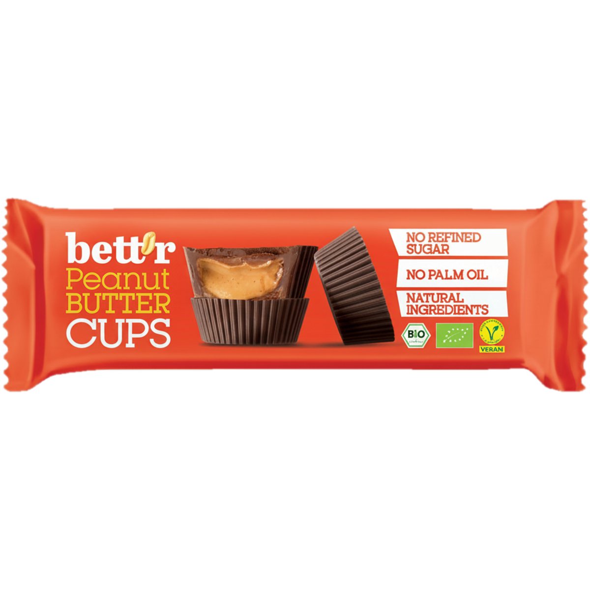 Bett’r BIO Čokoládové košíčky s arašídovou náplní (3x13g)