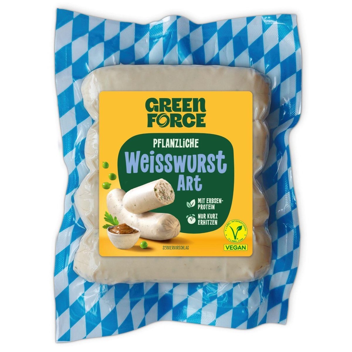 Green Force Alternativa bílé klobásy 4×50 g – vegan