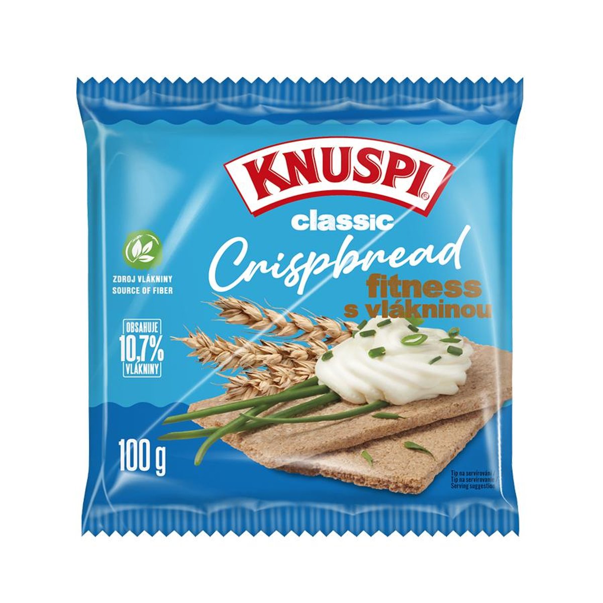 Knuspi Crispbread fitness s vlákninou křehký plátek