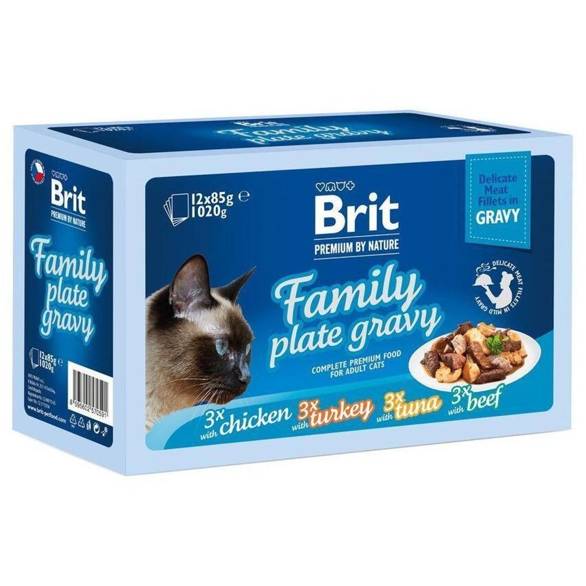 Brit Premium by Nature Cat filety v omáčce pro kočky 12×85 g