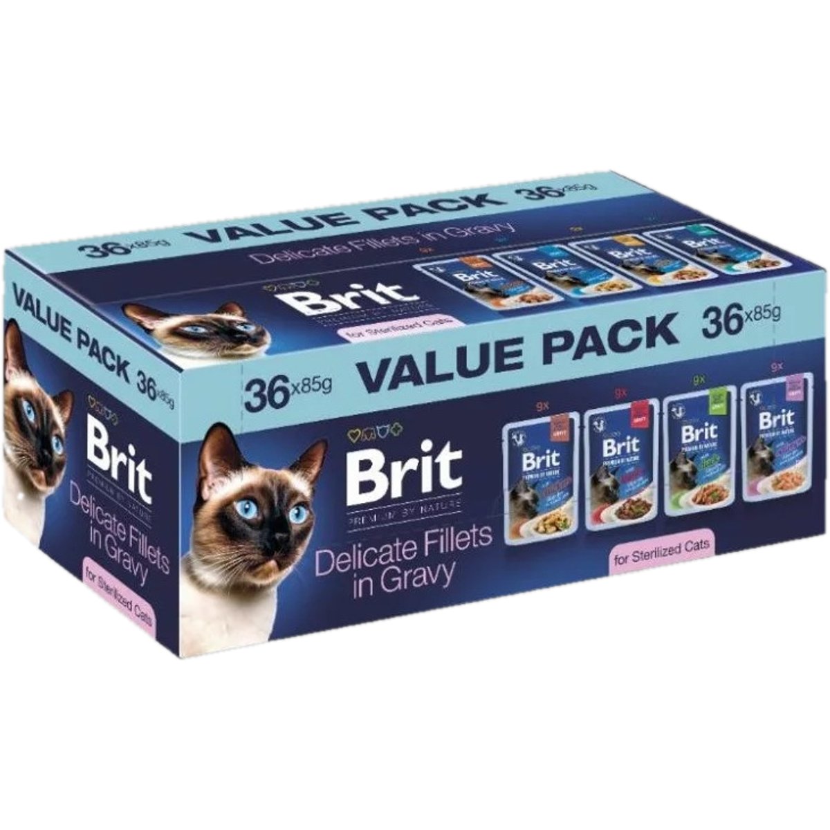 Brit Premium by Nature Sterilised kapsičky pro kočky 36×85 g