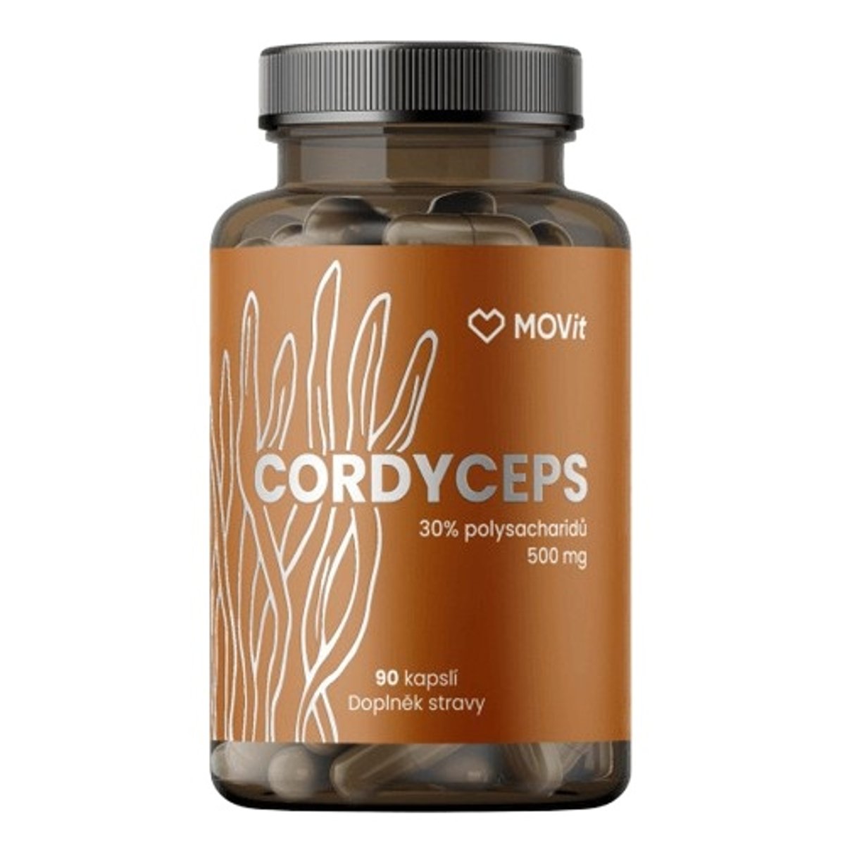 MOVit Cordyceps 30% polysacharidů 500mg cps.90
