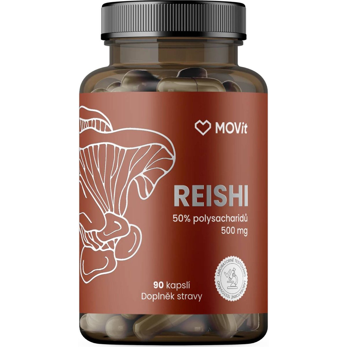 MOVit Reishi 50% polysacharidů 500mg cps.90