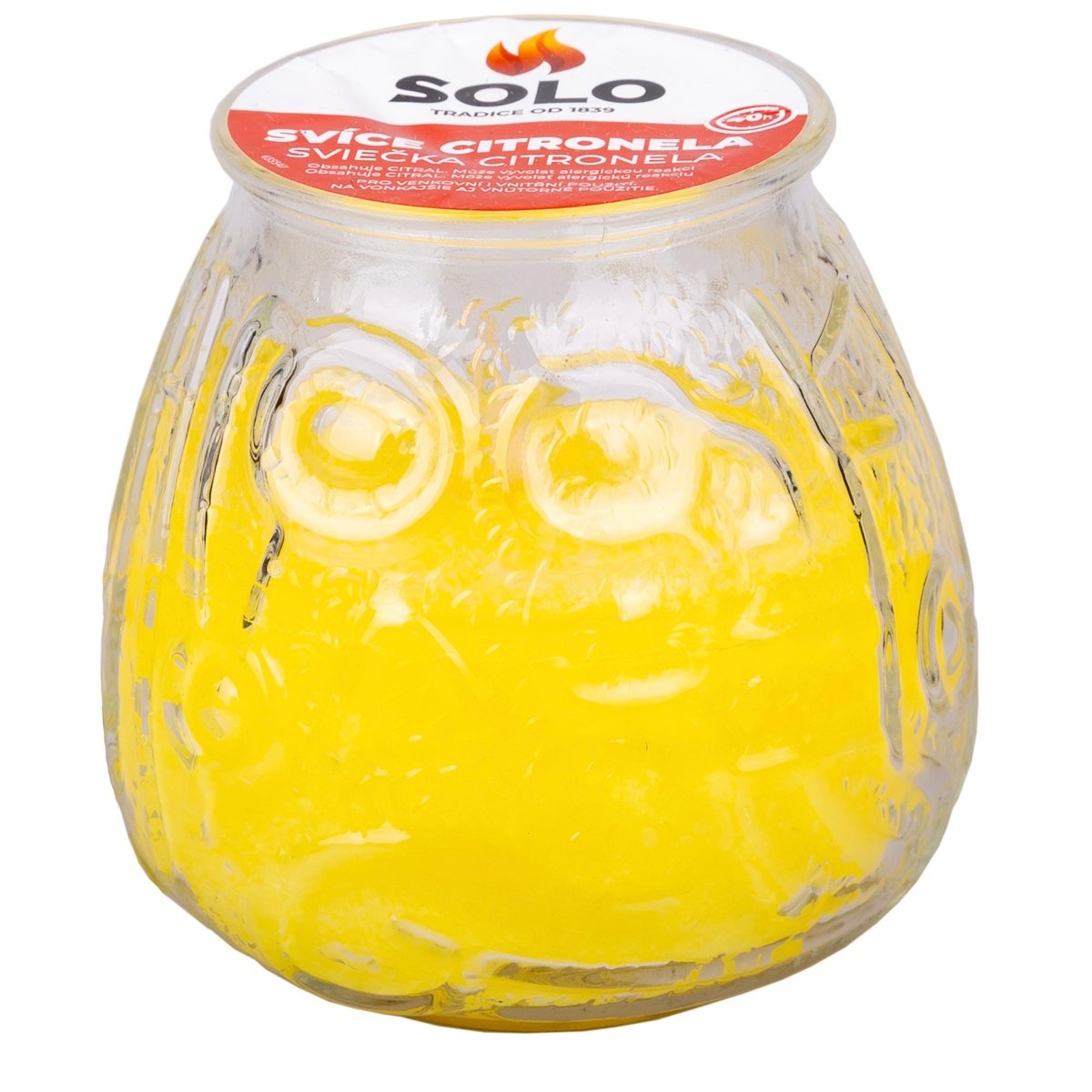 Levně Solo Citronela svíčka ve skle