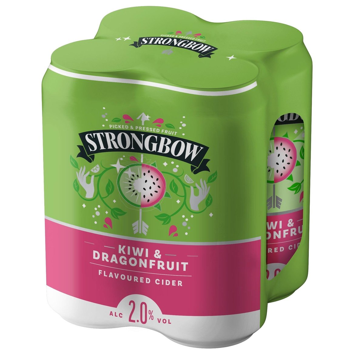 Strongbow Kiwi & Dragonfruit cider plech 4×0,44 l plech