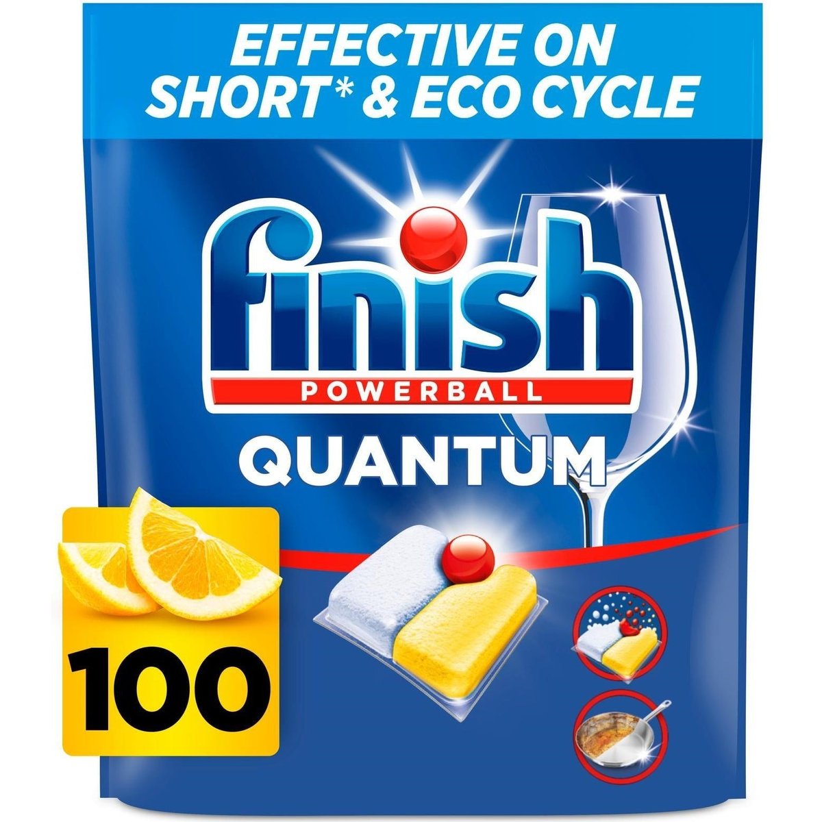 Finish Quantum Lemon Sparkle All in 1 kapsle do myčky nádobí