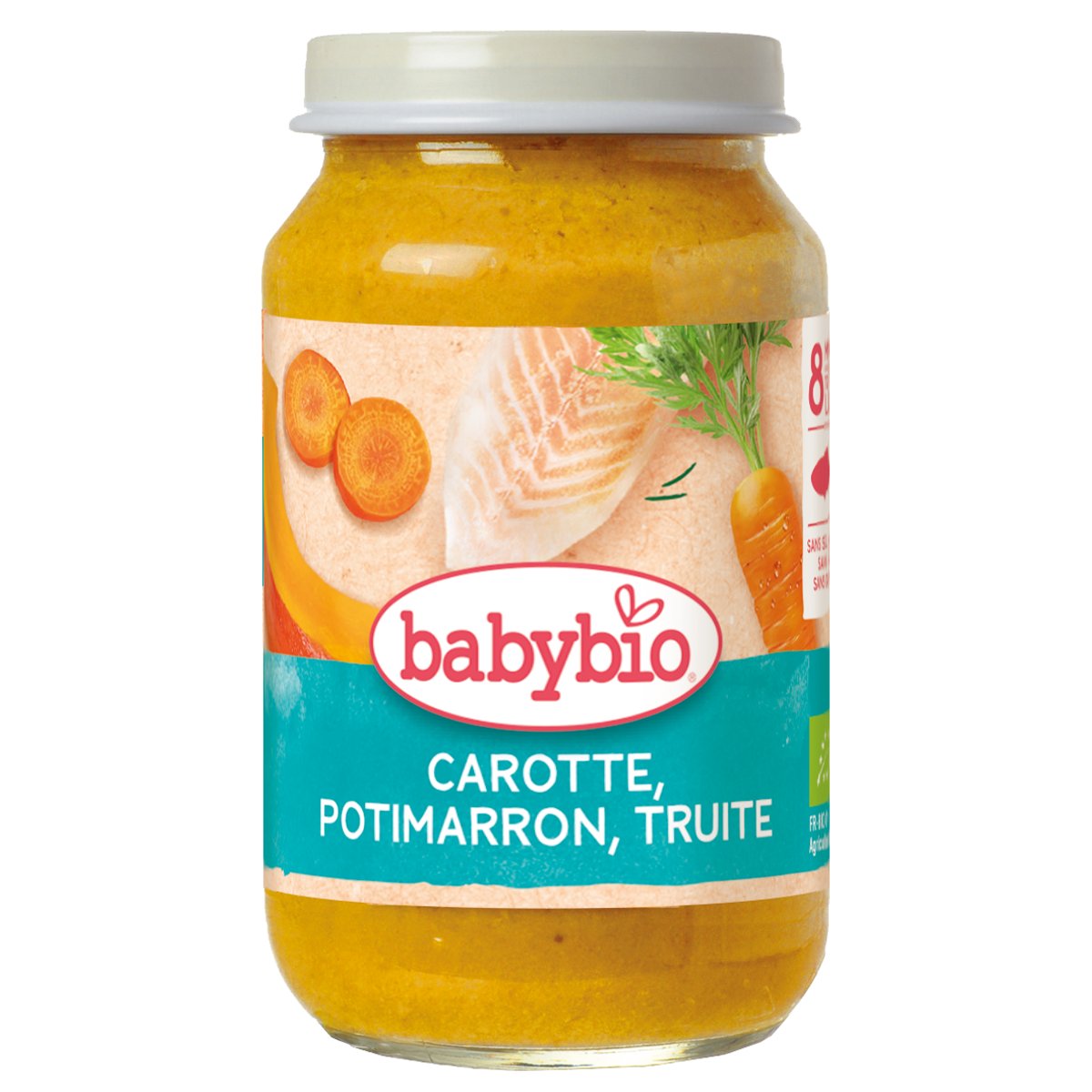 Babybio BIO Mrkev a dýně se pstruhem