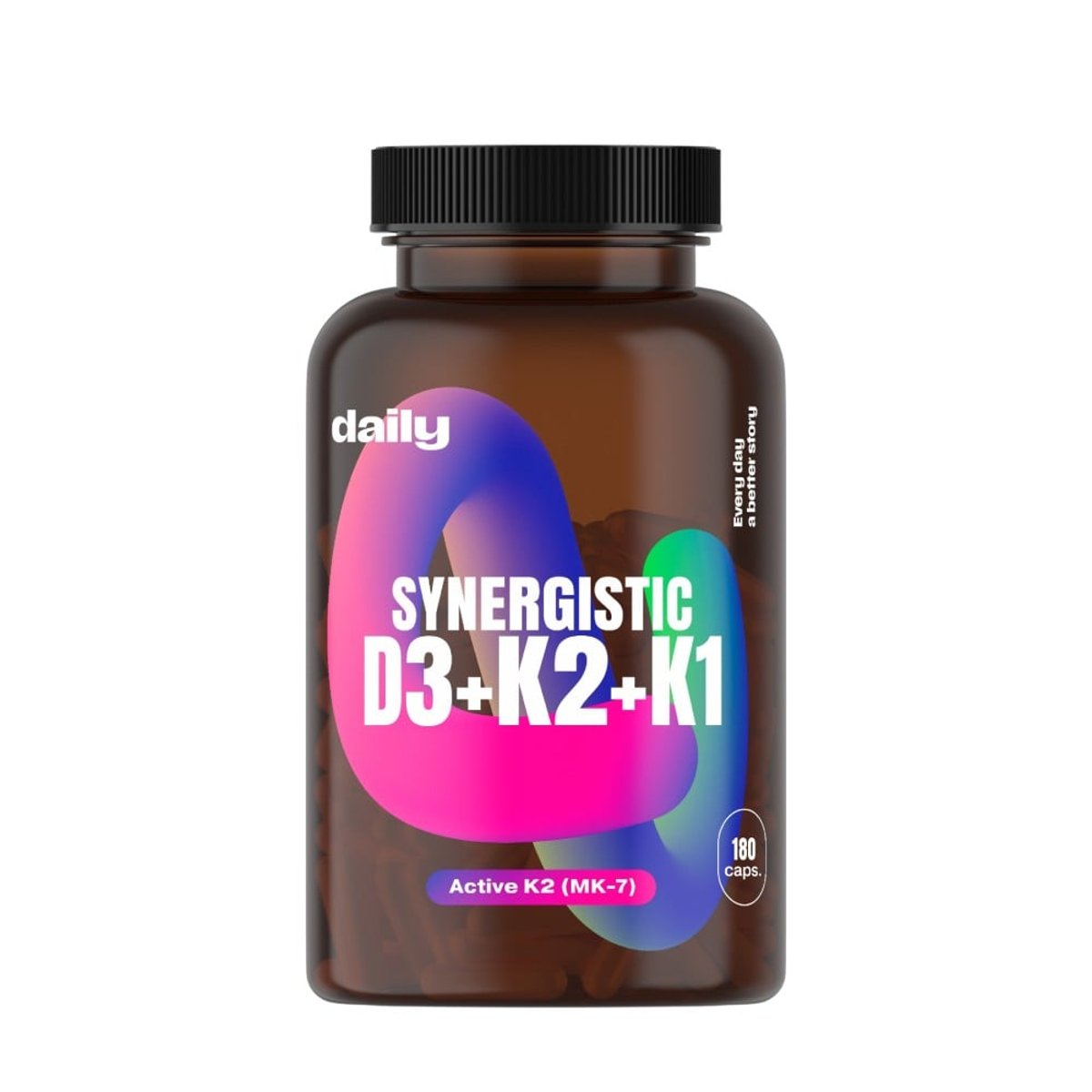 Daily Synergistic D3+K2+K1 cps.180