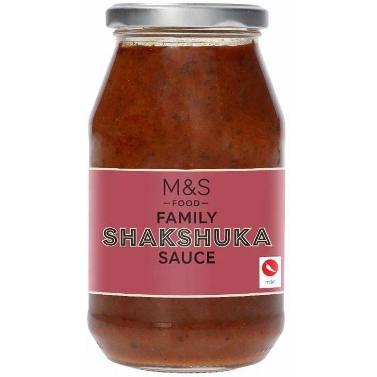 Marks & Spencer Rajčatová omáčka shakshuka s červenou paprikou, cibulí a kořením