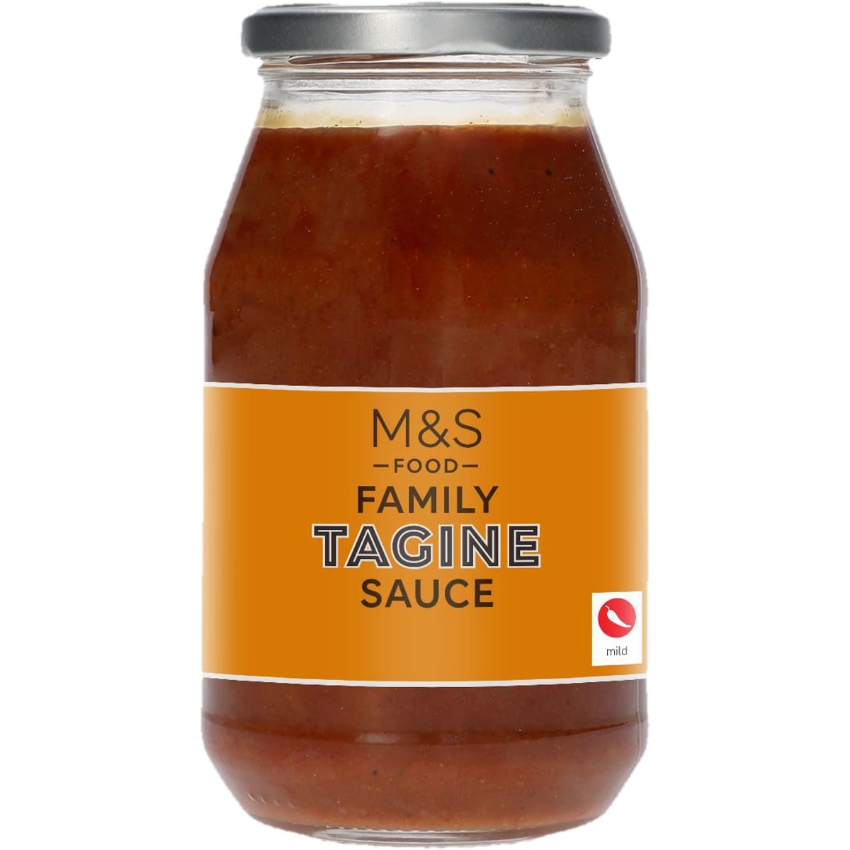 Marks & Spencer Rajčatová omáčka tagine s cibulí, červenou paprikou, meruňkami a kořením