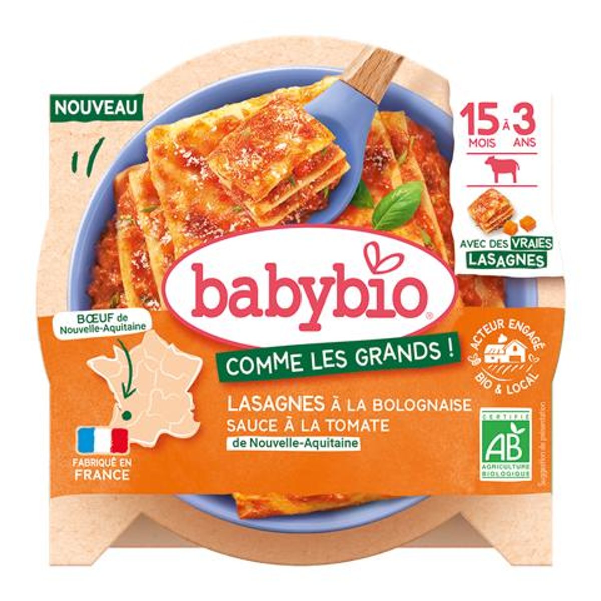 Levně Babybio BIO Celé boloňské lasagne s farmářským hovězím masem