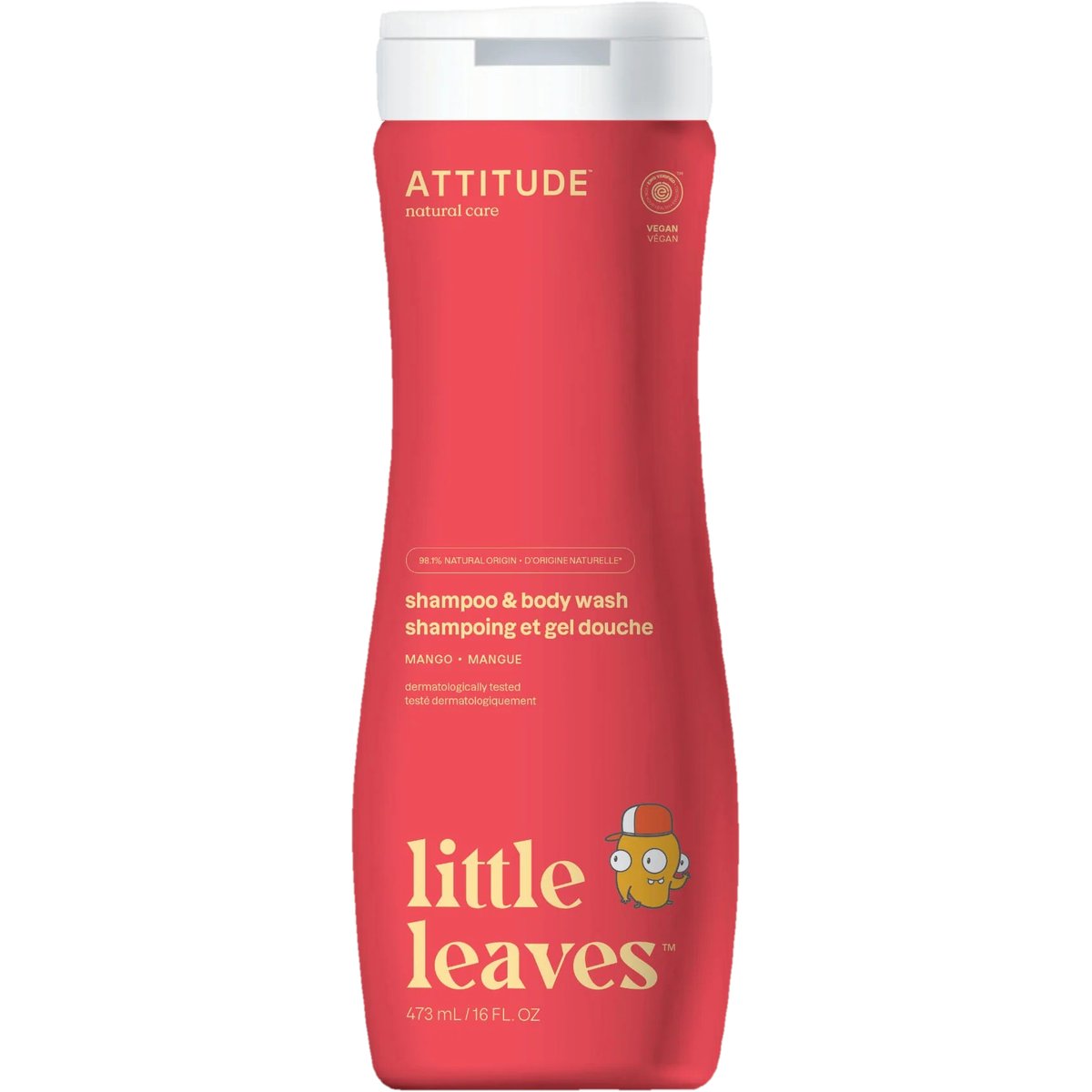 Levně Attitude Little leaves dětské tělové mýdlo a šampon (2 v 1) mango