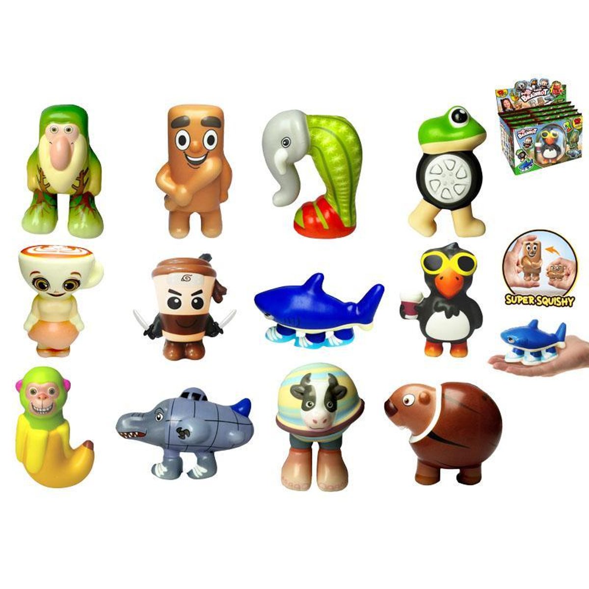 Brainrot PuffUps squishy 10 - 12 cm v sáčku, mix druhů
