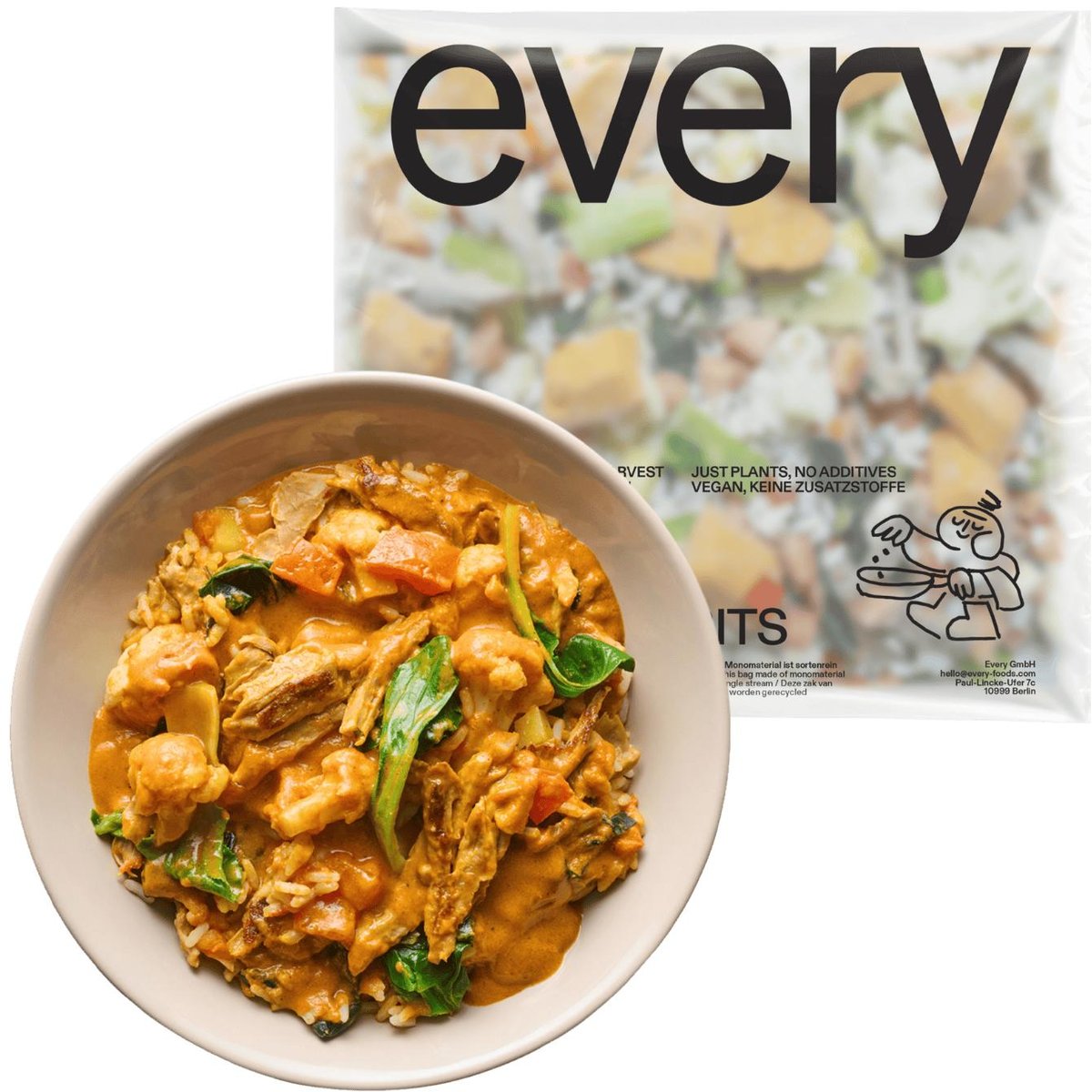 Every. Veganské Better Butter Chicken s rýží (mražené)