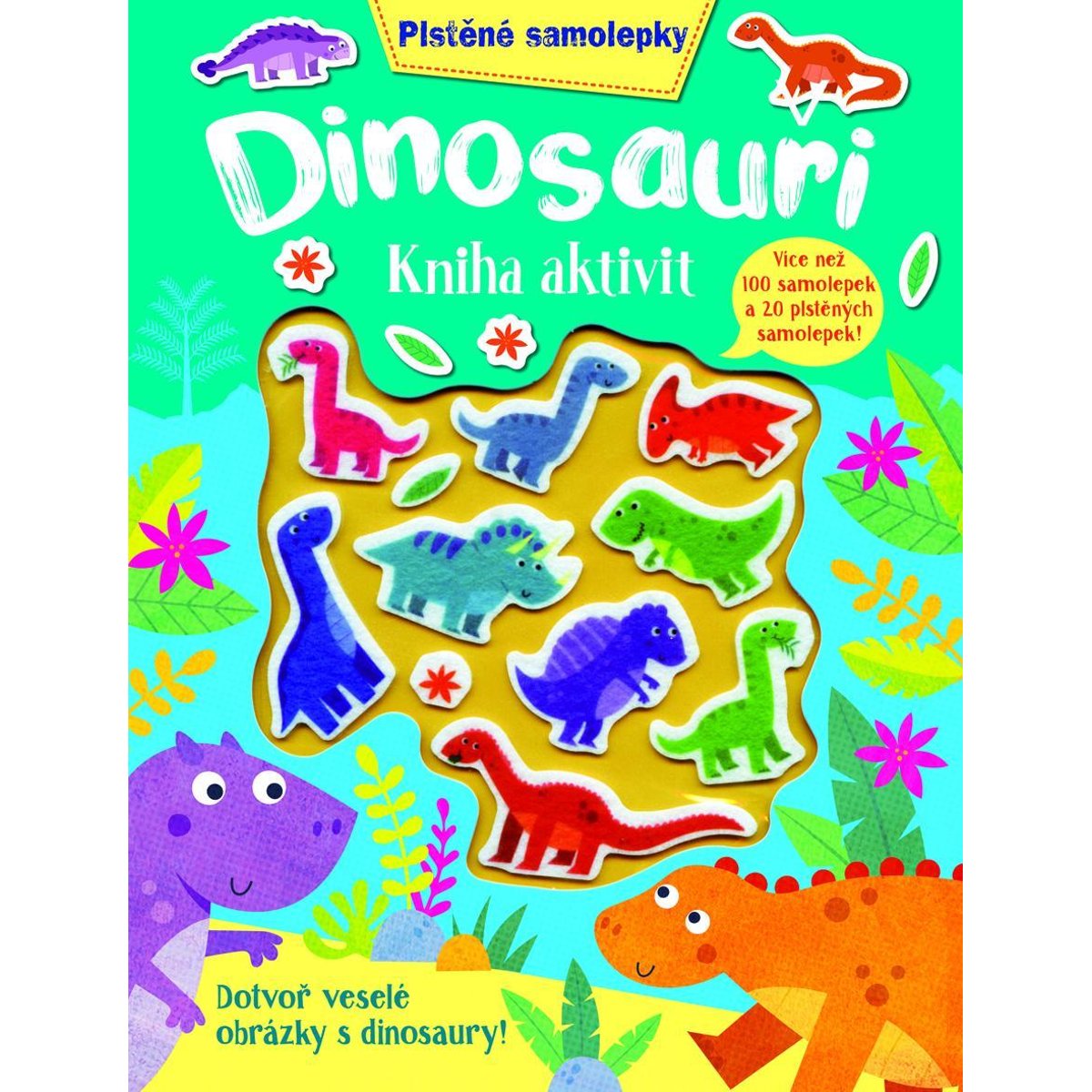 Levně Svojtka Plstěné samolepky – Dinosauři kniha aktivit
