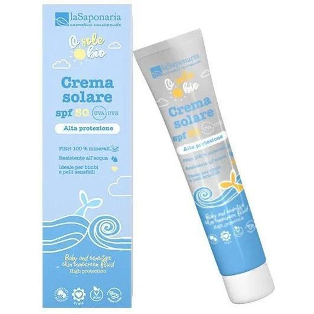 Levně laSaponaria BIO Opalovací krém pro citlivou a dětskou pokožku SPF 50