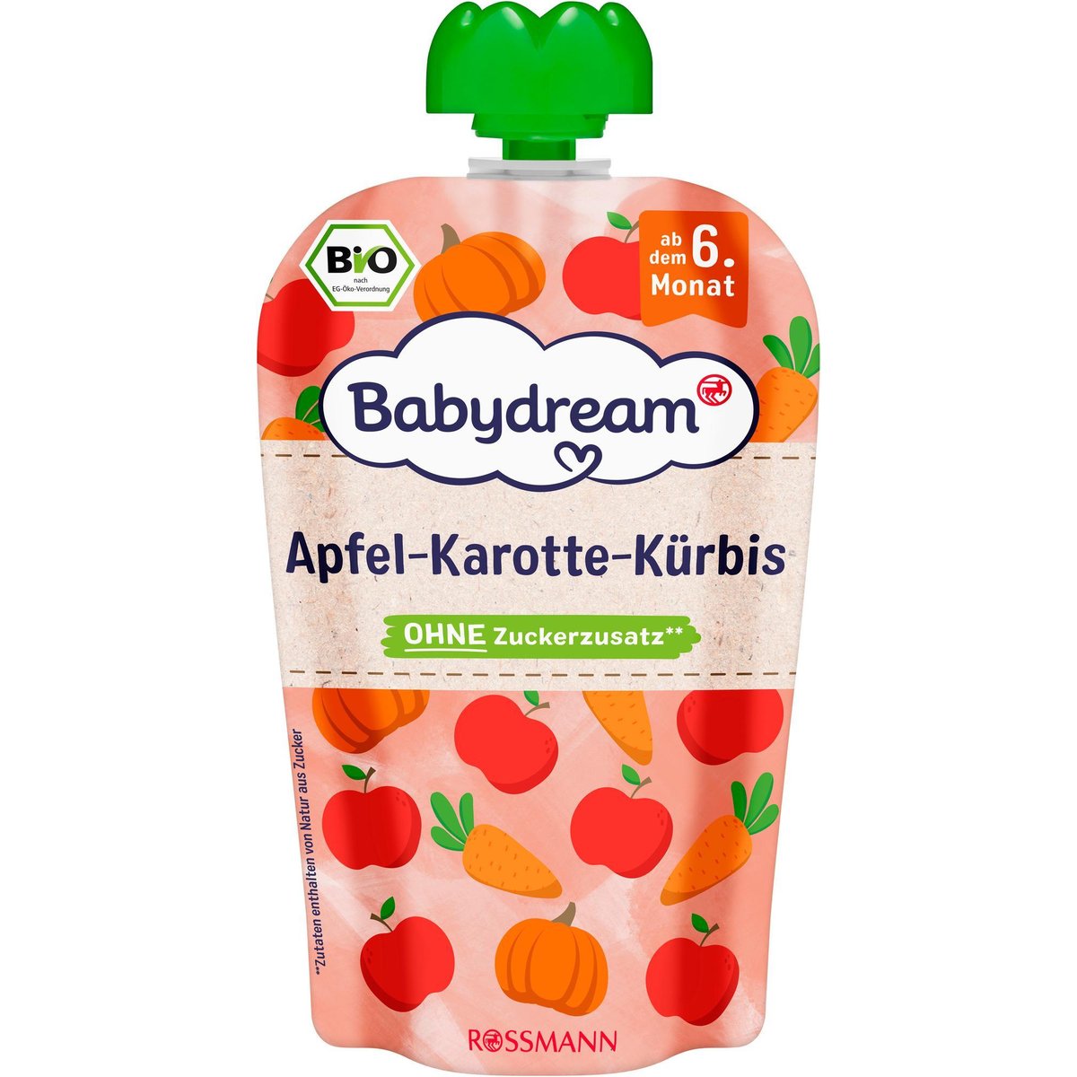 Babydream BIO Pyré jablko, dýně a mrkev