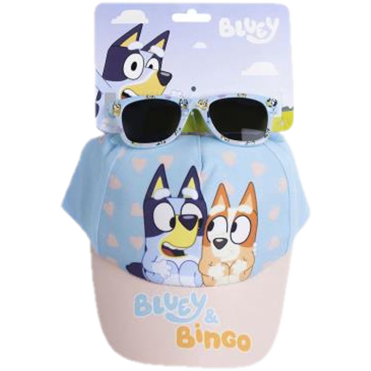 Levně Cerda Sada dětských slunečních brýlí a kšiltovky Bingo a Bluey