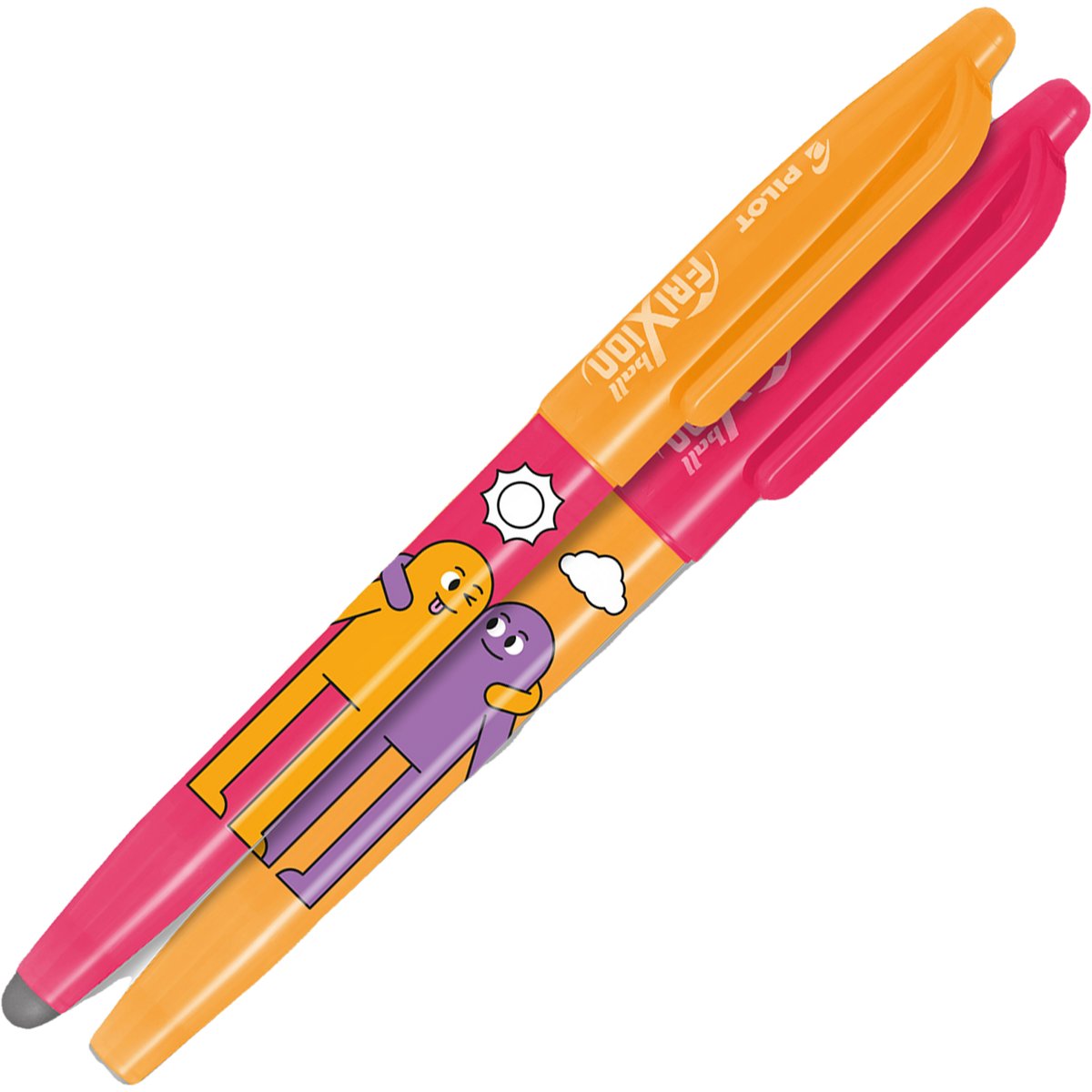 Levně Pilot FriXion Ball Best Friends růžová/oranžová, šířka stopy 0,35 mm, šířka hrotu 0,7 mm