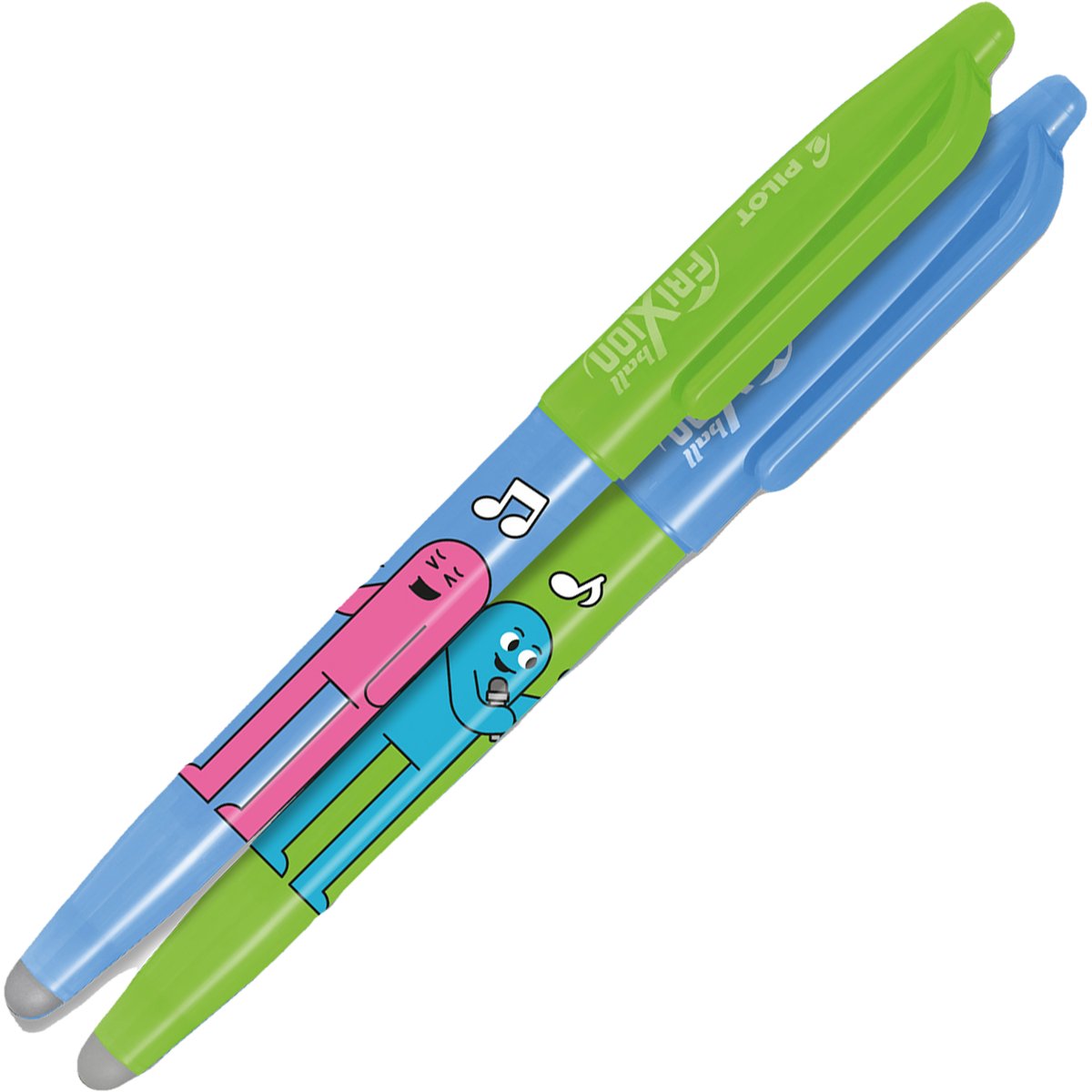 Levně Pilot FriXion Ball Best Friends zelená/modrá, šířka stopy 0,35 mm, šířka hrotu 0,7 mm