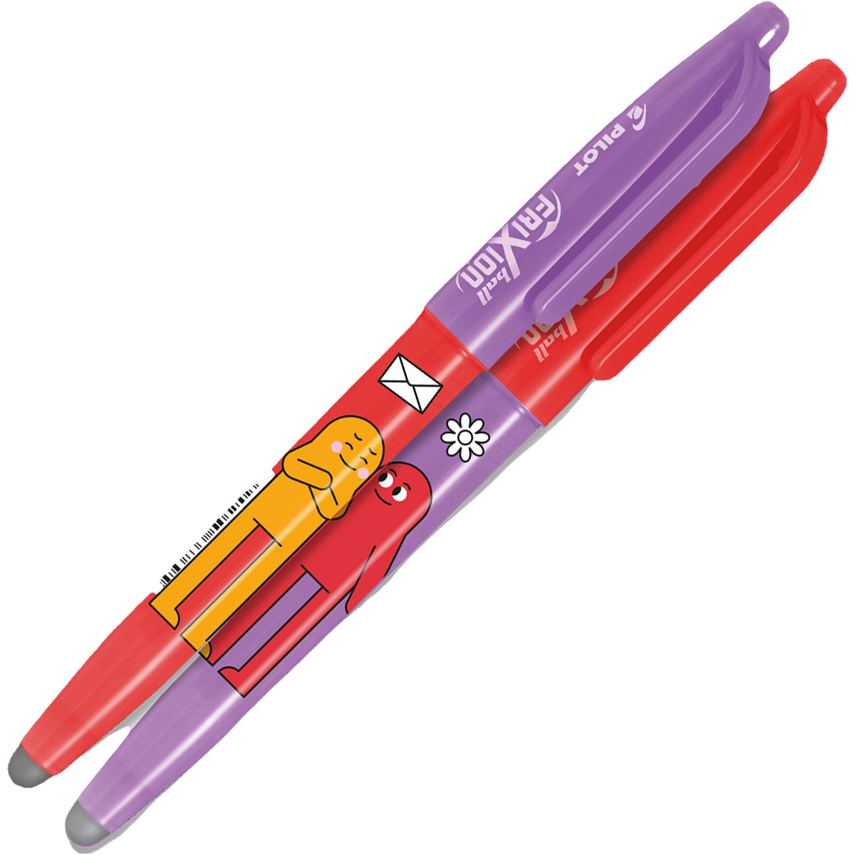 Levně Pilot FriXion Ball Best Friends červená/ fialová, šířka stopy 0,35 mm, šířka hrotu 0,7 mm