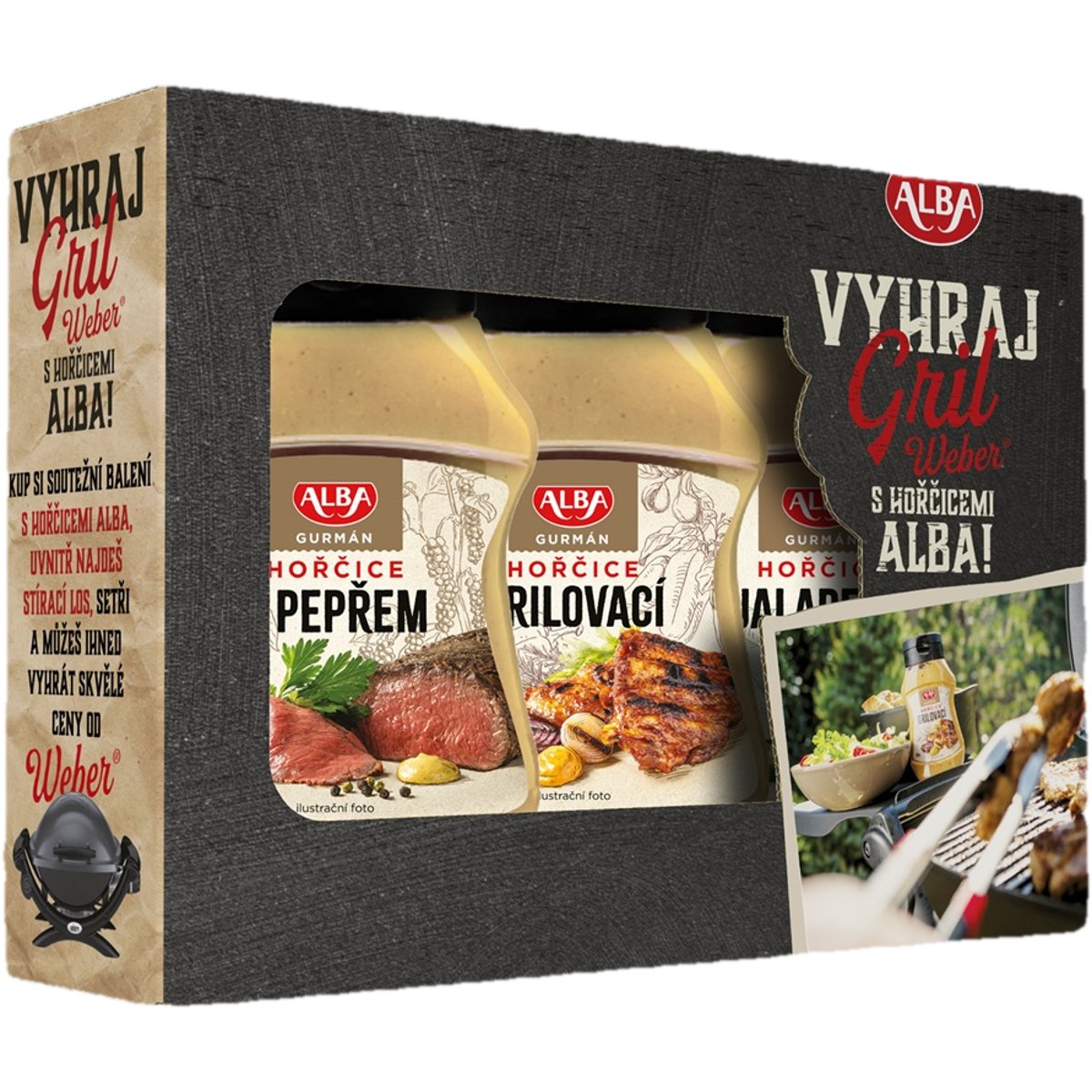 Alba Mix hořčice multipack (3×350 g)