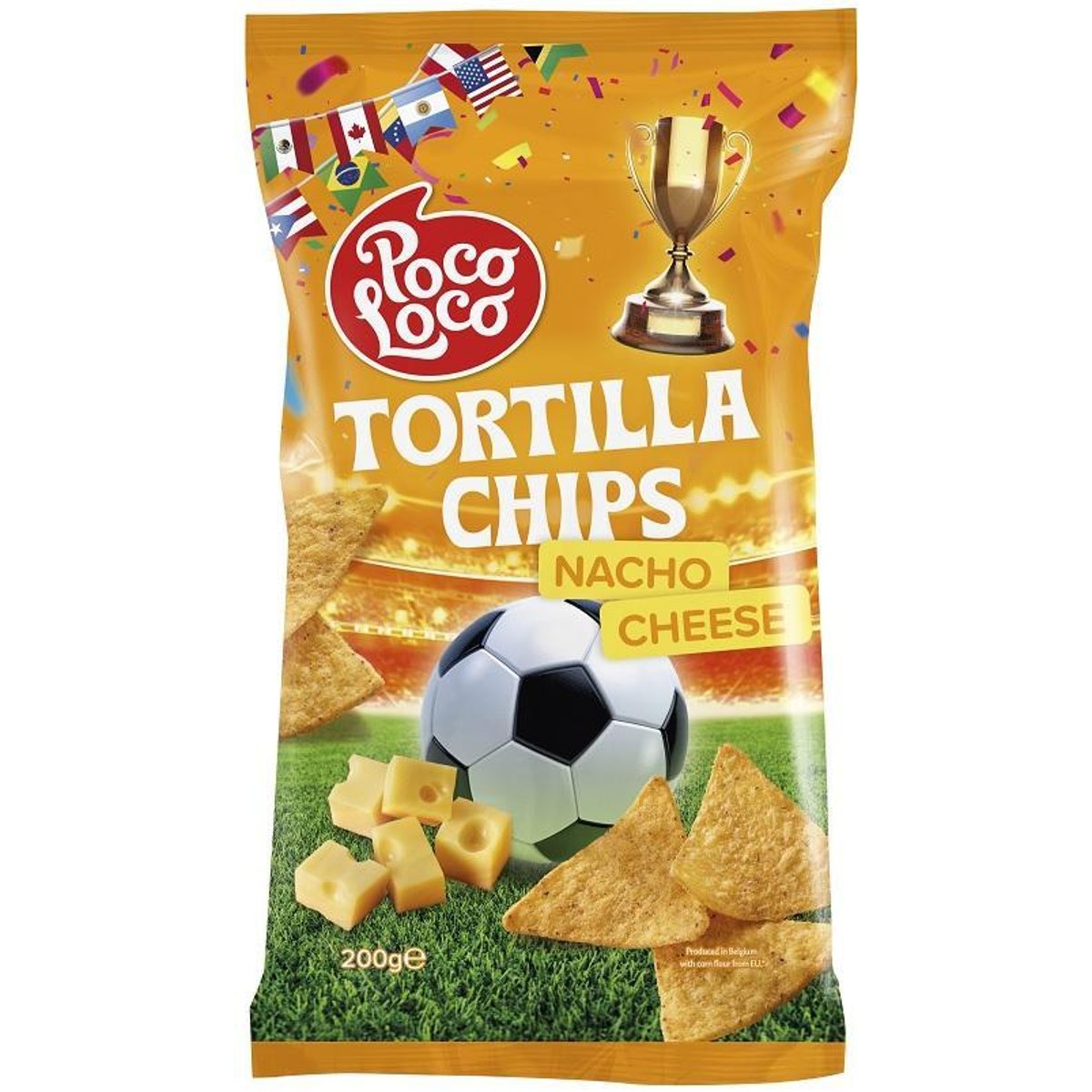 Poco Loco Fotbal tortilla chips sýrové