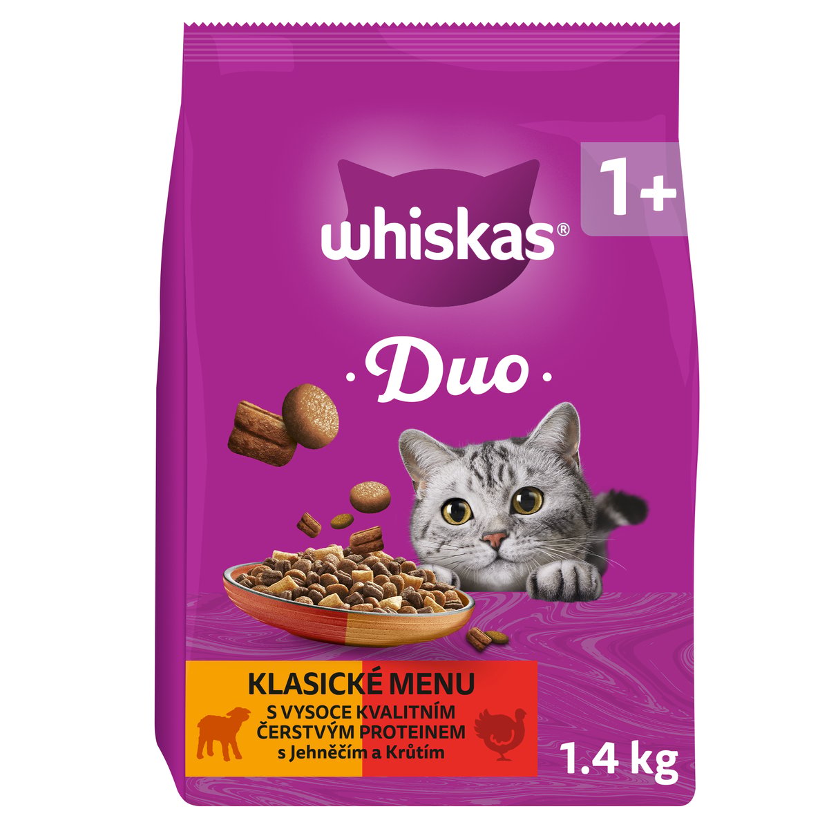 Whiskas Duo granule pro kočky jehněčí a krůtí
