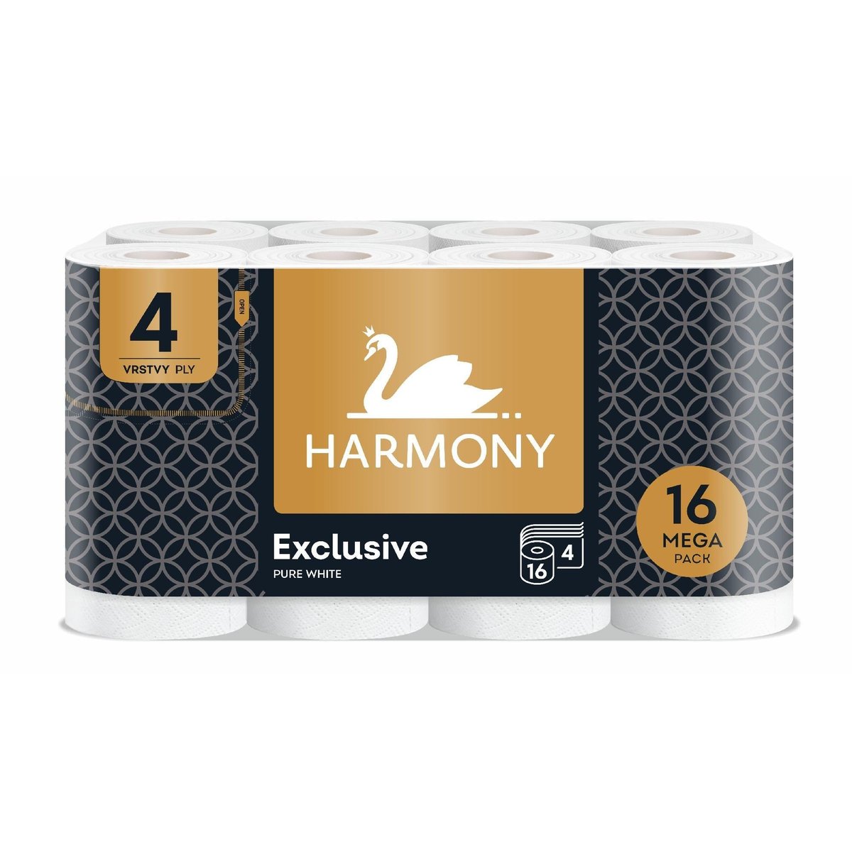HARMONY Exclusive Toaletní papír 4vrstvý 17 m Pure White 16 ks