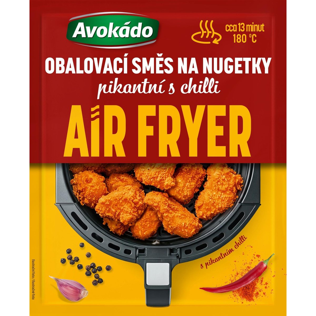 Avokádo Air fryer Koření na nugetky pikantní s chilli