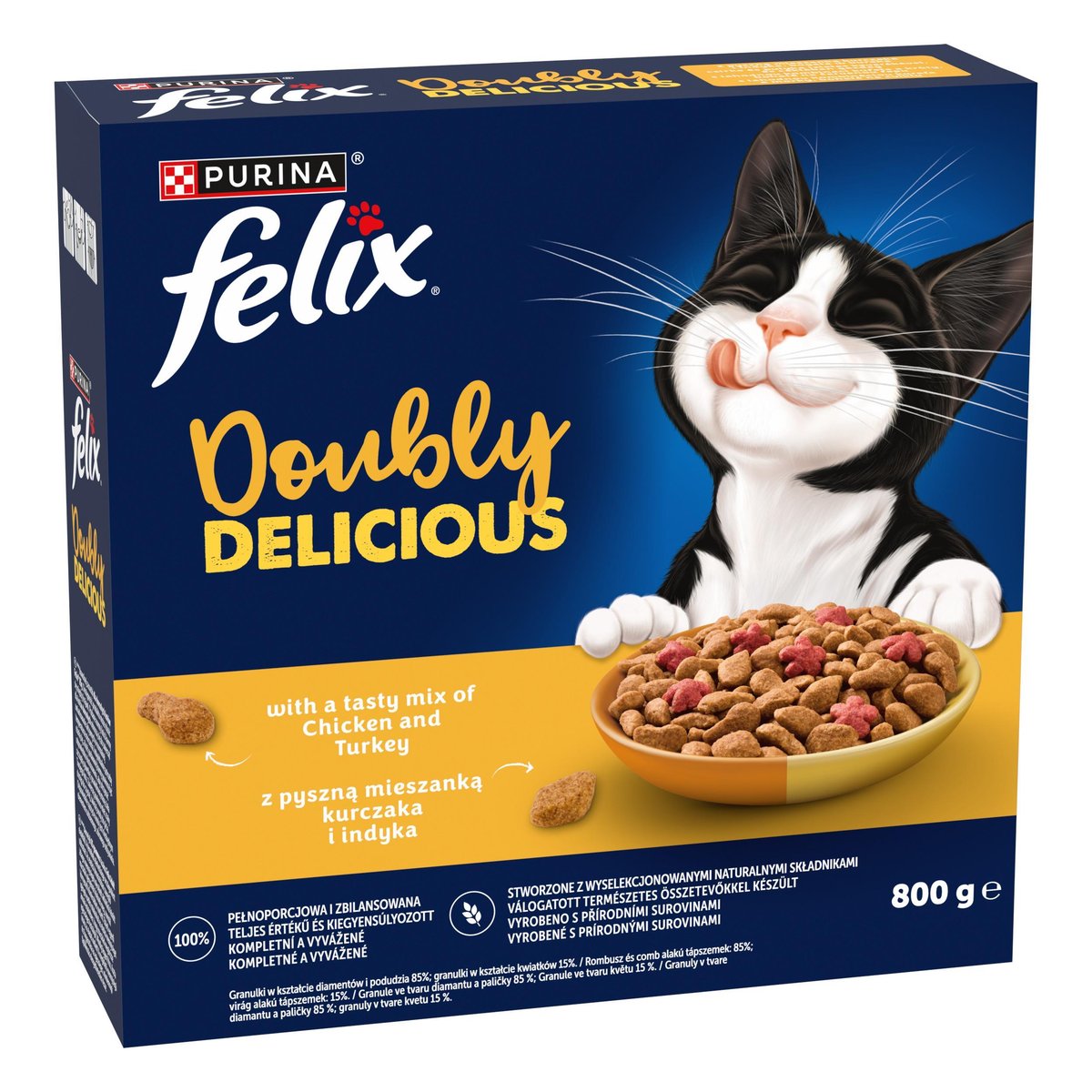 Felix Doubly Delicious granule pro kočky kuře a krůta s červenou řepou