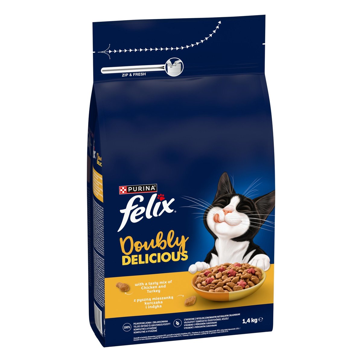 Felix Doubly Delicious granule pro kočky kuře a krůta s červenou řepou