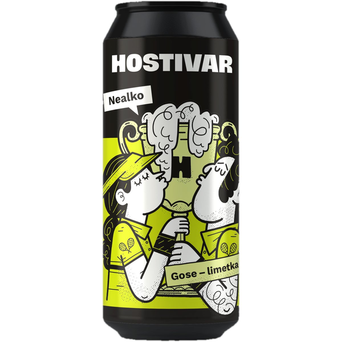 Hostivar Nealko Gose limetka nealkoholické pivo plech