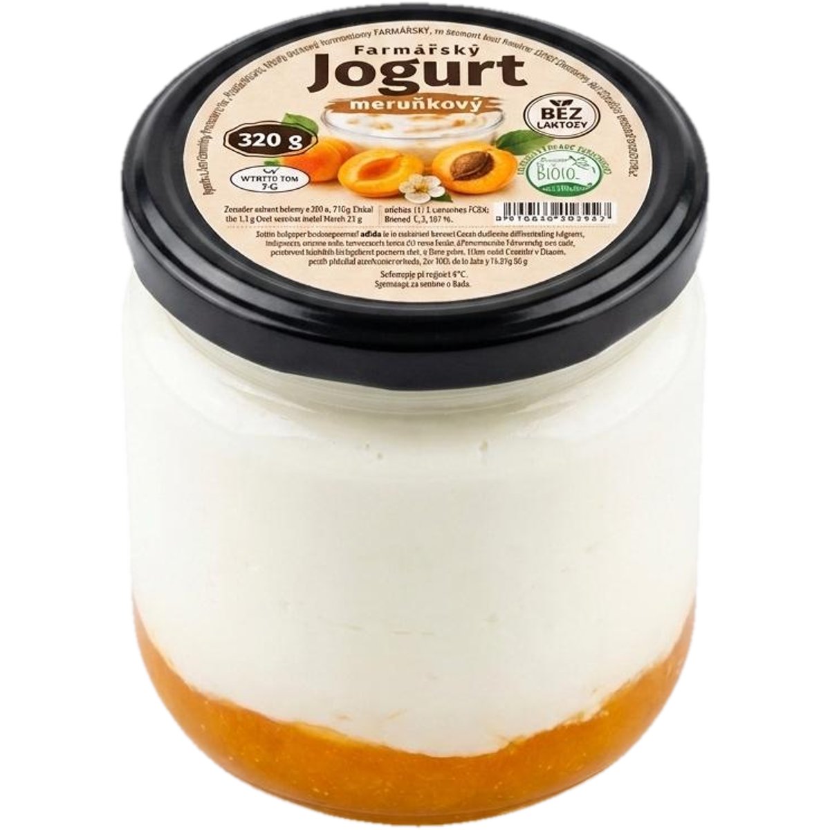 Farma rodiny Němcovi Farmářský jogurt s meruňkami bez laktózy