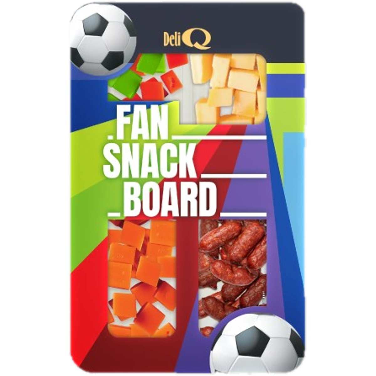 Deli Q Fan Snack Board Výběr sýrů s mini salami