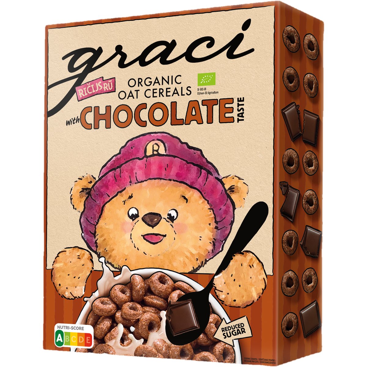 Graci BIO Dětské cereální čokoládové kroužky