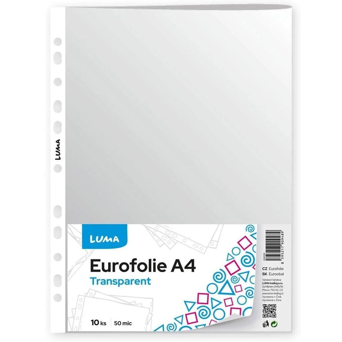 Luma Eurofólie A4, transparentní