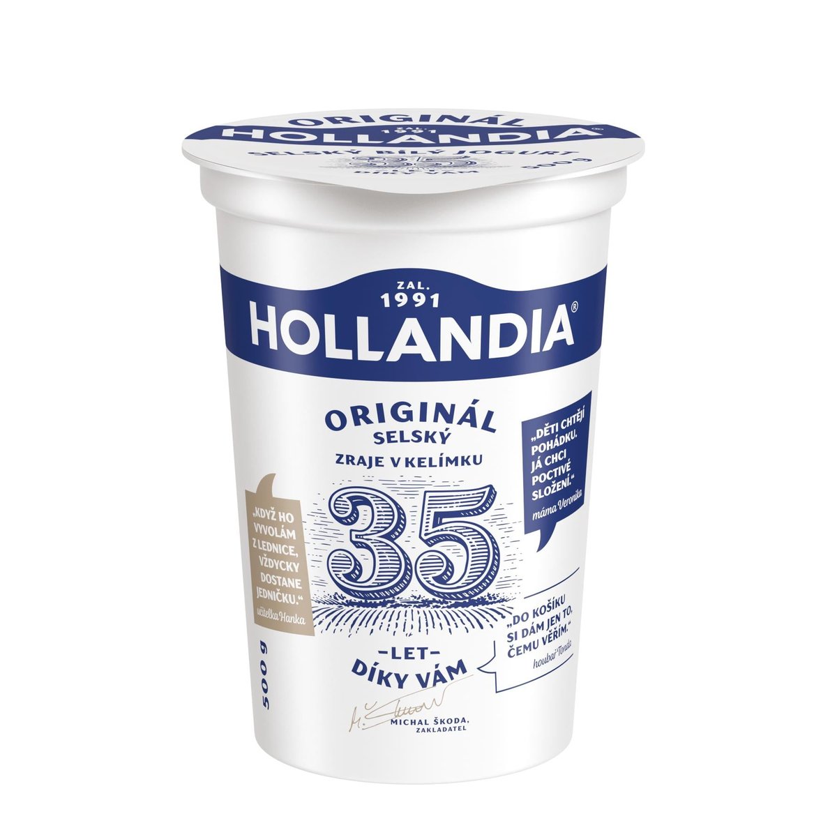 Hollandia Selský jogurt bílý 3,5%