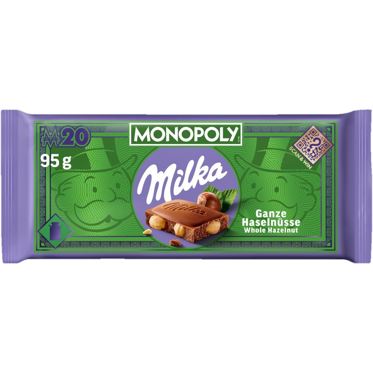 Milka celé oříšky 95 g