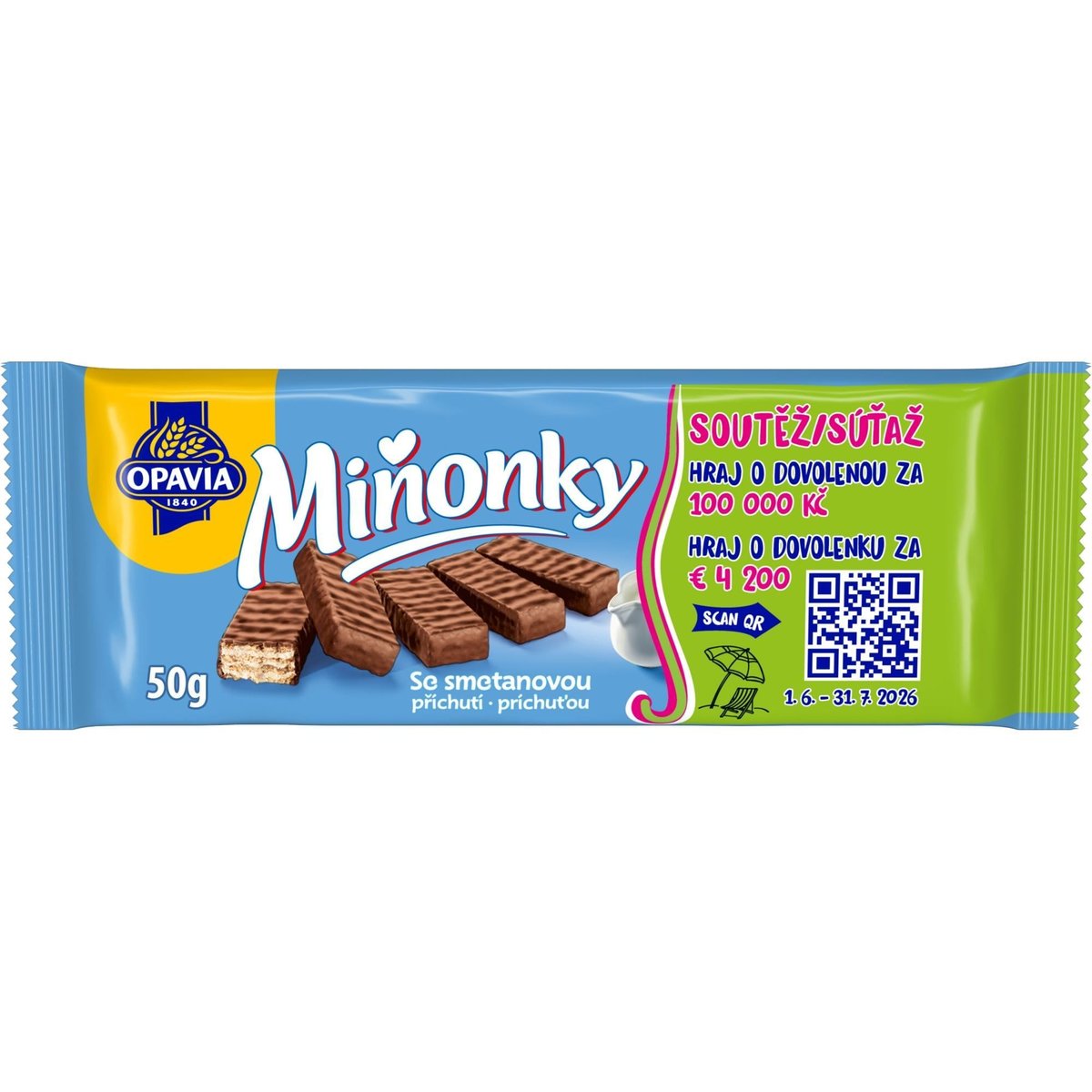 Opavia Miňonky - smetanové sušenky, 50 g